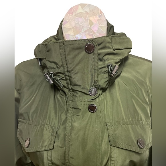 MICHAEL KORS WOMENS HOODED ANORAK JACKET SMALL DARK LODEN GREEN - Picture 8 of 17
